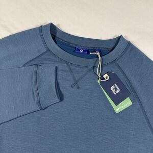 FootJoy Shirt Golf French Terry Crewneck Mens Large Ink Heather LS Pullover NWT